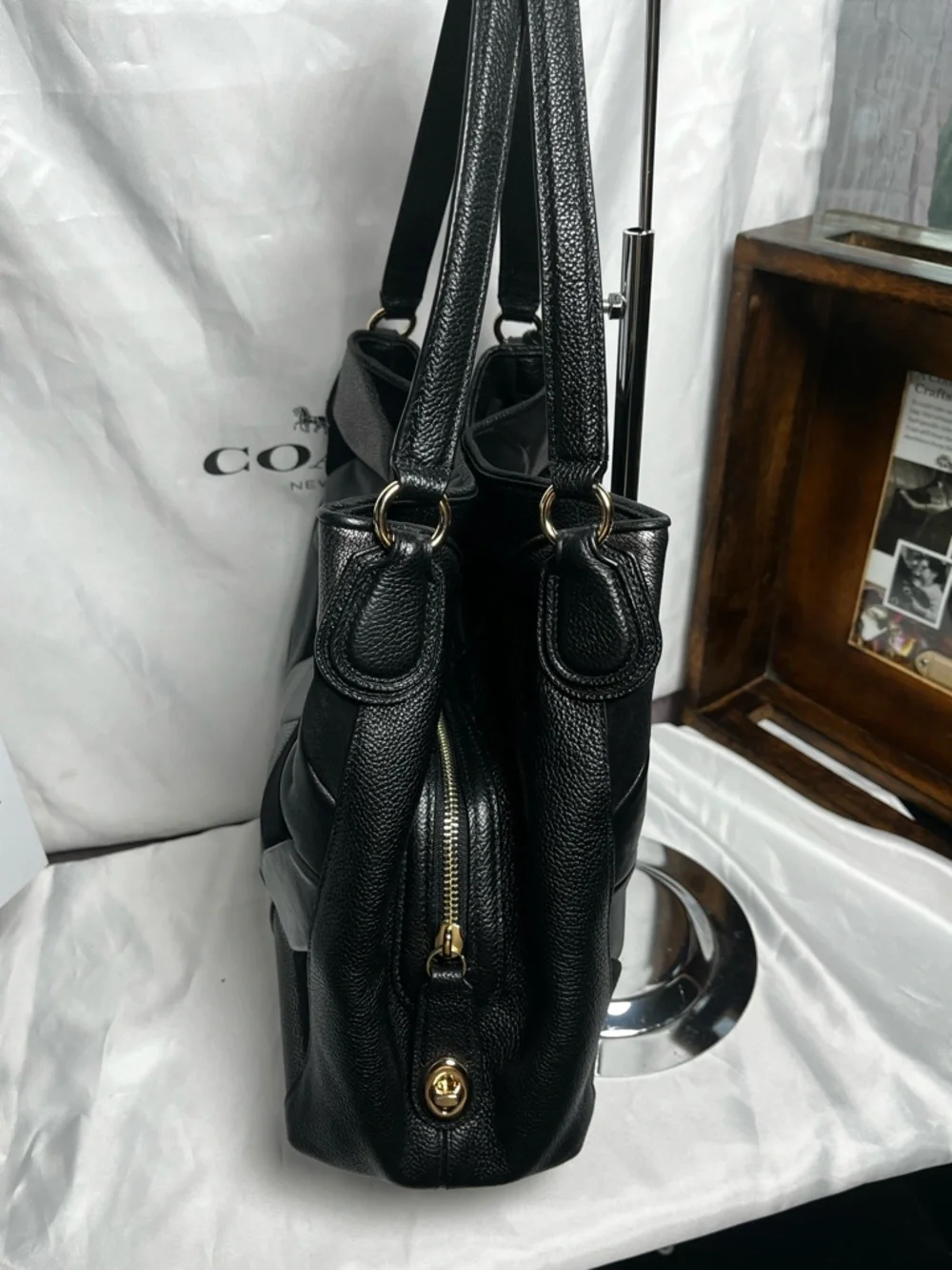 Coach Edie 31 Patchwork Quilted Leather Shoulder Bag - Picture 3 of 8